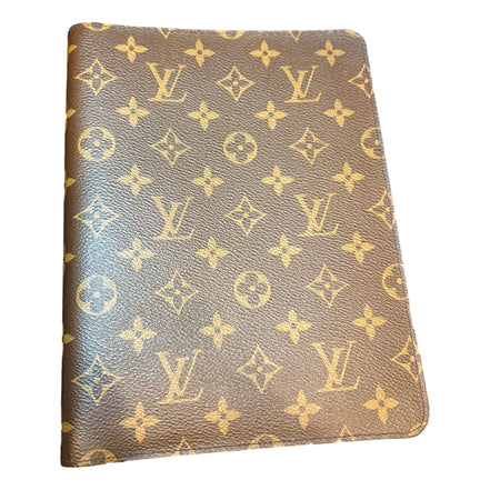 Louis Vuitton Desk Agenda Classic Monogram Canvas Leather Lined Notebook Cover