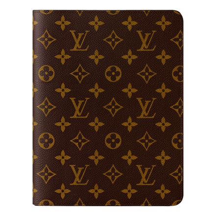 Louis Vuitton Desk Agenda Classic Monogram Canvas Leather Lined Notebook Cover