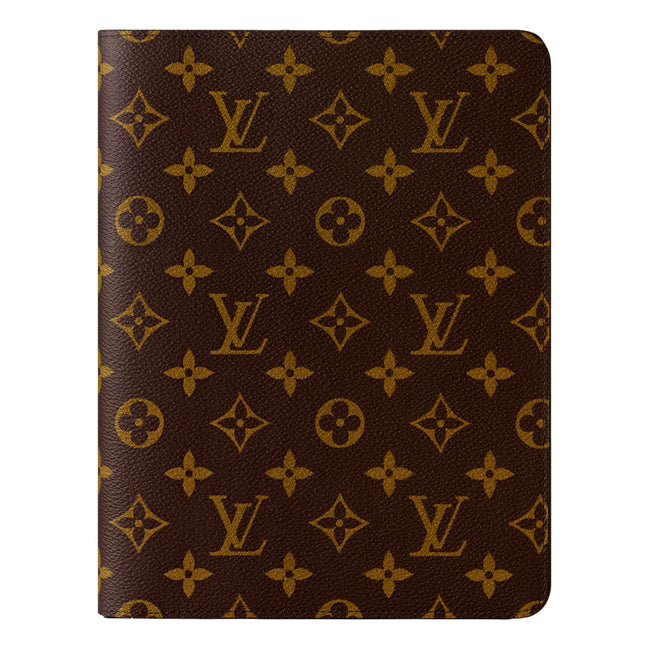 Louis Vuitton Desk Agenda Classic Monogram Canvas Leather Lined Notebook Cover