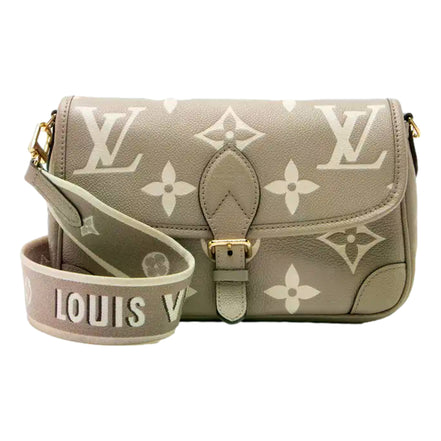 Louis Vuitton Diane Beige Monogram Empreinte Leather Crossbody Bag - available at Queen Bee of Beverly Hills. 