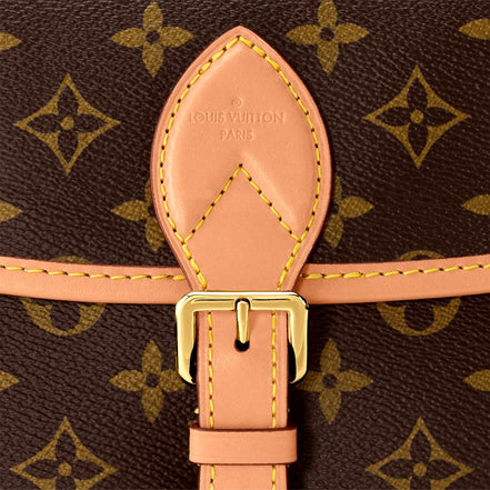 Louis Vuitton Diane Monogram Canvas Leather Satchel with Jacquard Strap