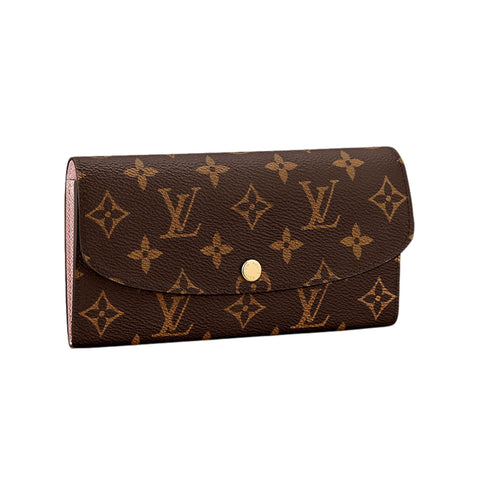 Louis Vuitton Emilie Monogram Canvas Pink Lining Continental Snap Wallet at_Queen_Bee_of_Beverly_Hills