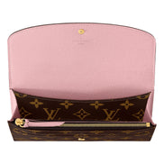 Louis Vuitton Emilie Wallet Monogram Canvas in Rose Ballerine