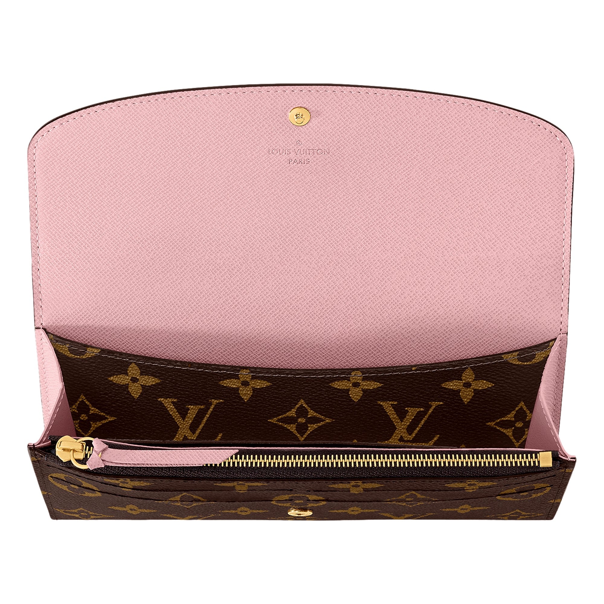 Louis Vuitton Emilie Wallet Monogram Canvas in Rose Ballerine