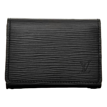 Louis Vuitton Envelope Carte de Visite Black Epi Leather available at Queen Bee of Beverly Hills