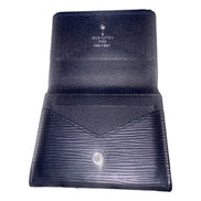 Louis Vuitton Envelope Carte de Visite Black Epi Leather available at Queen Bee of Beverly Hills