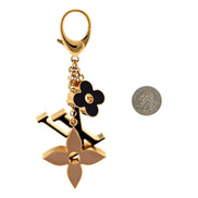 Louis Vuitton Fleur De Monogram Bag Charm Black available at Queen Bee of Beverly Hills
