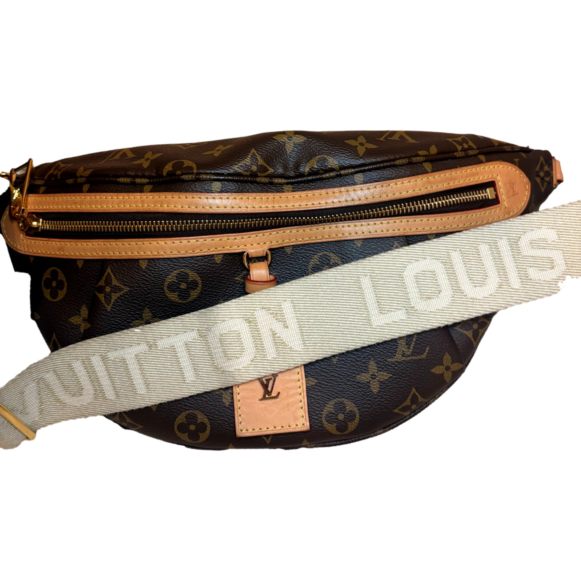 Louis Vuitton High Rise Bumbag Classic Monogram Leather Trim
