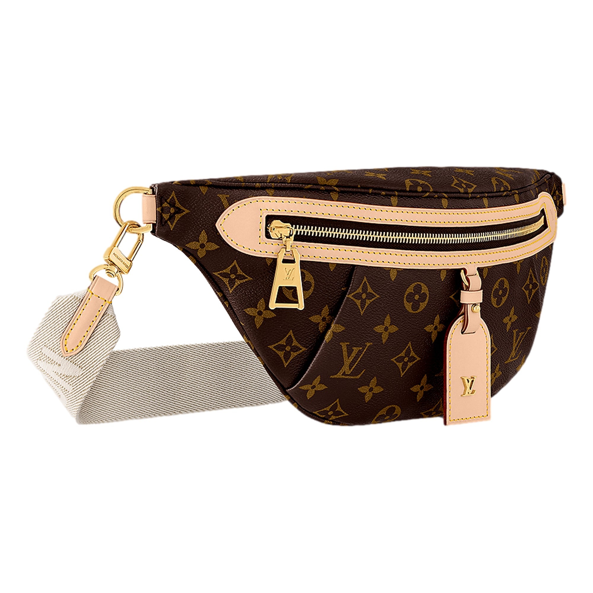 Louis Vuitton High Rise Bumbag Classic Monogram Leather Trim