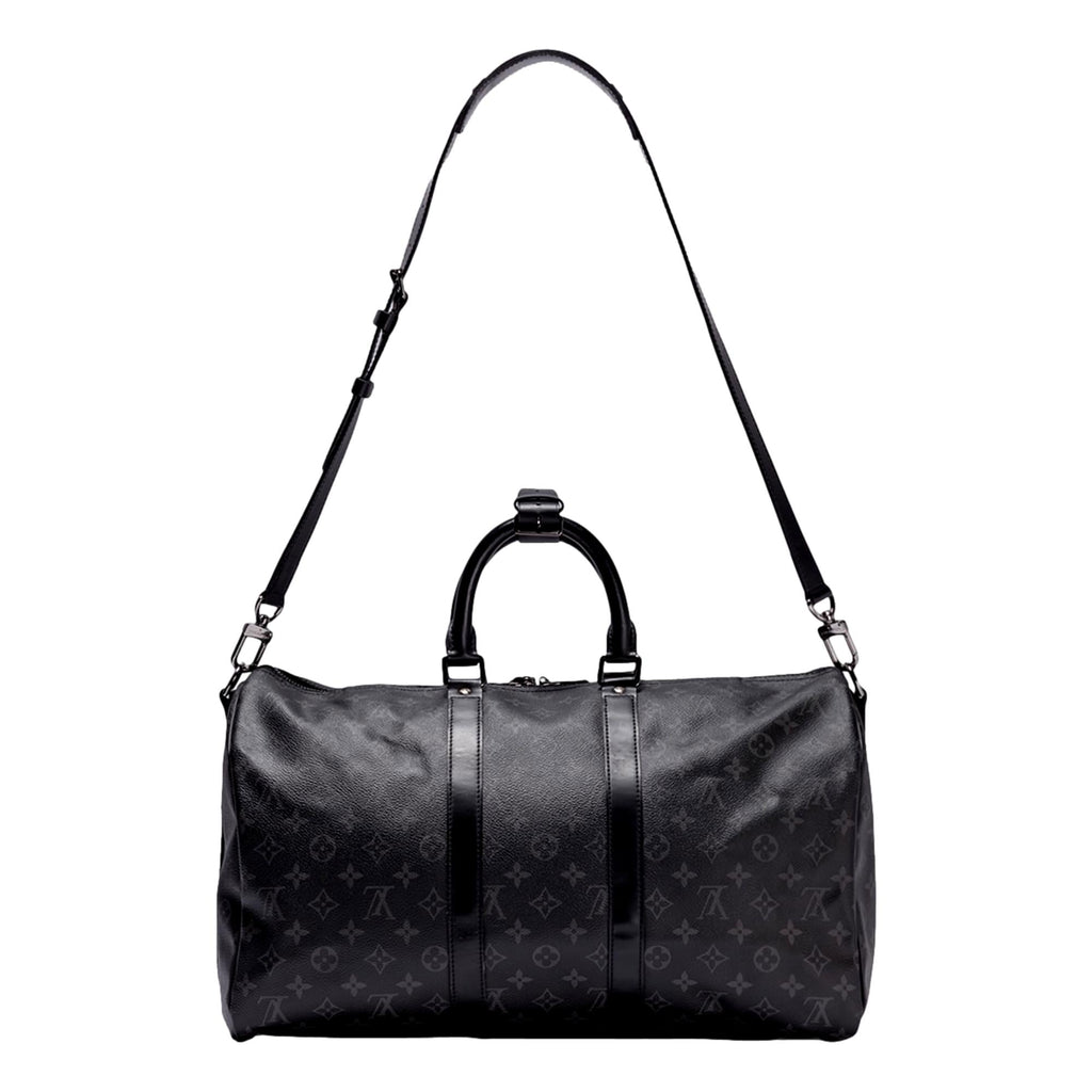 Louis Vuitton Keepall Bandouliere 55 Black Monogram Duffel – Queen Bee of  Beverly Hills