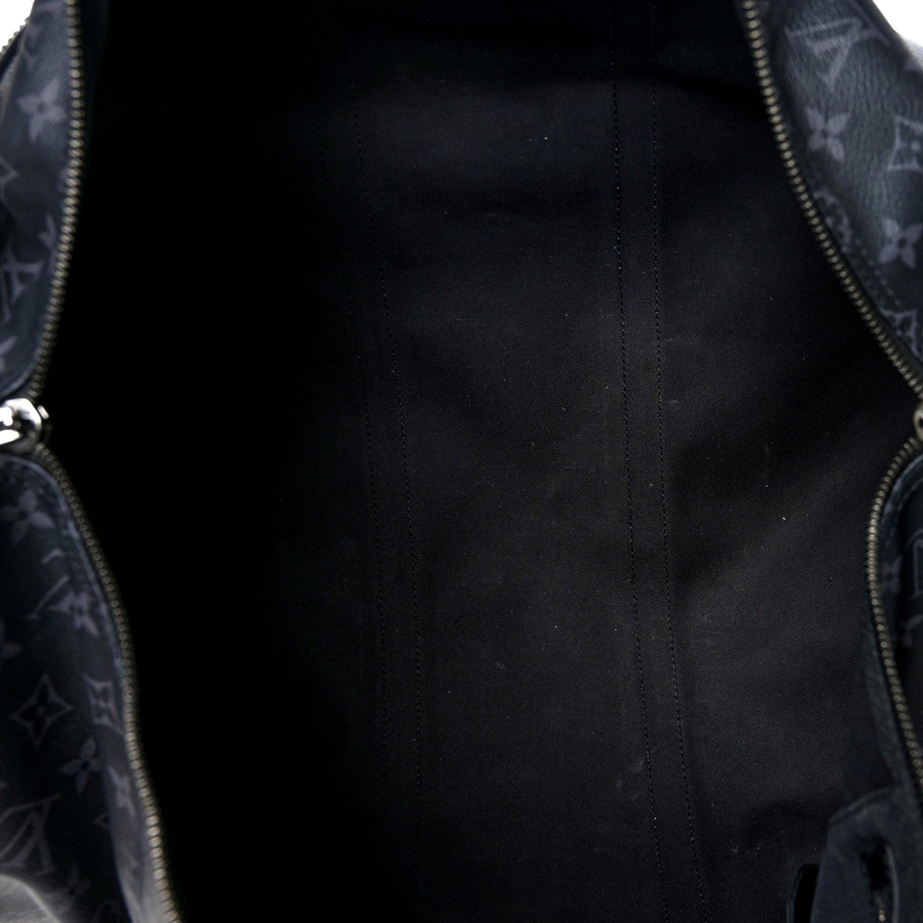 Louis Vuitton Keepall Bandouliere 55 Black Monogram Duffel at_Queen_Bee_of_Beverly_Hills