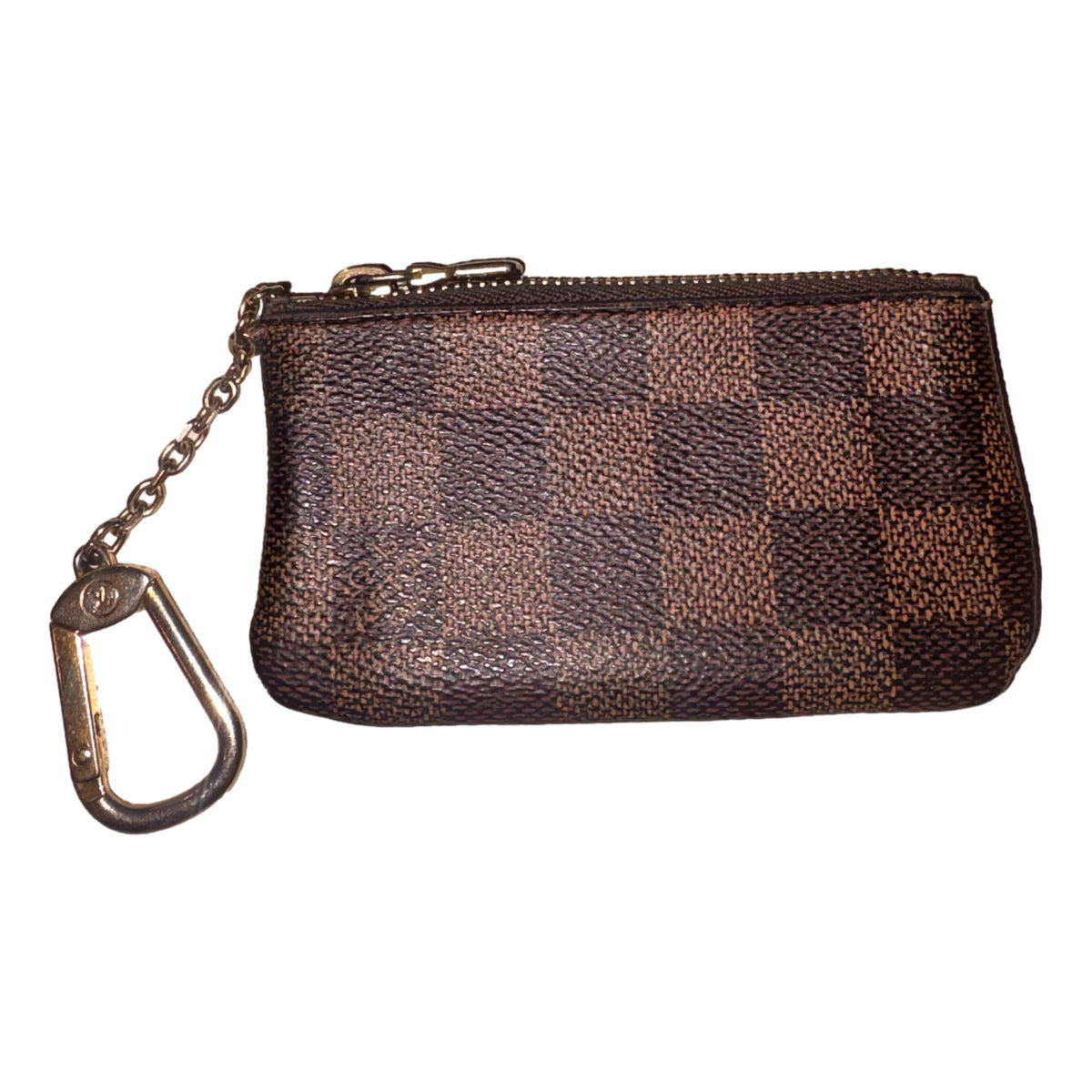 Louis Vuitton Monogram Canvas Damier Ebene Key Pouch Wallet available at Queen Bee of Beverly Hills