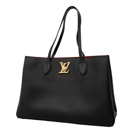 Louis Vuitton Lockme Shopper Tote Grained Leather Noir Black with Gold Hardware