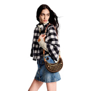 Louis Vuitton Loop Crescent Chain Crossbody Handbag Classic Monogram available at Queen Bee of Beverly Hills