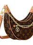 Louis Vuitton Loop Crescent Chain Crossbody Handbag Classic Monogram available at Queen Bee of Beverly Hills