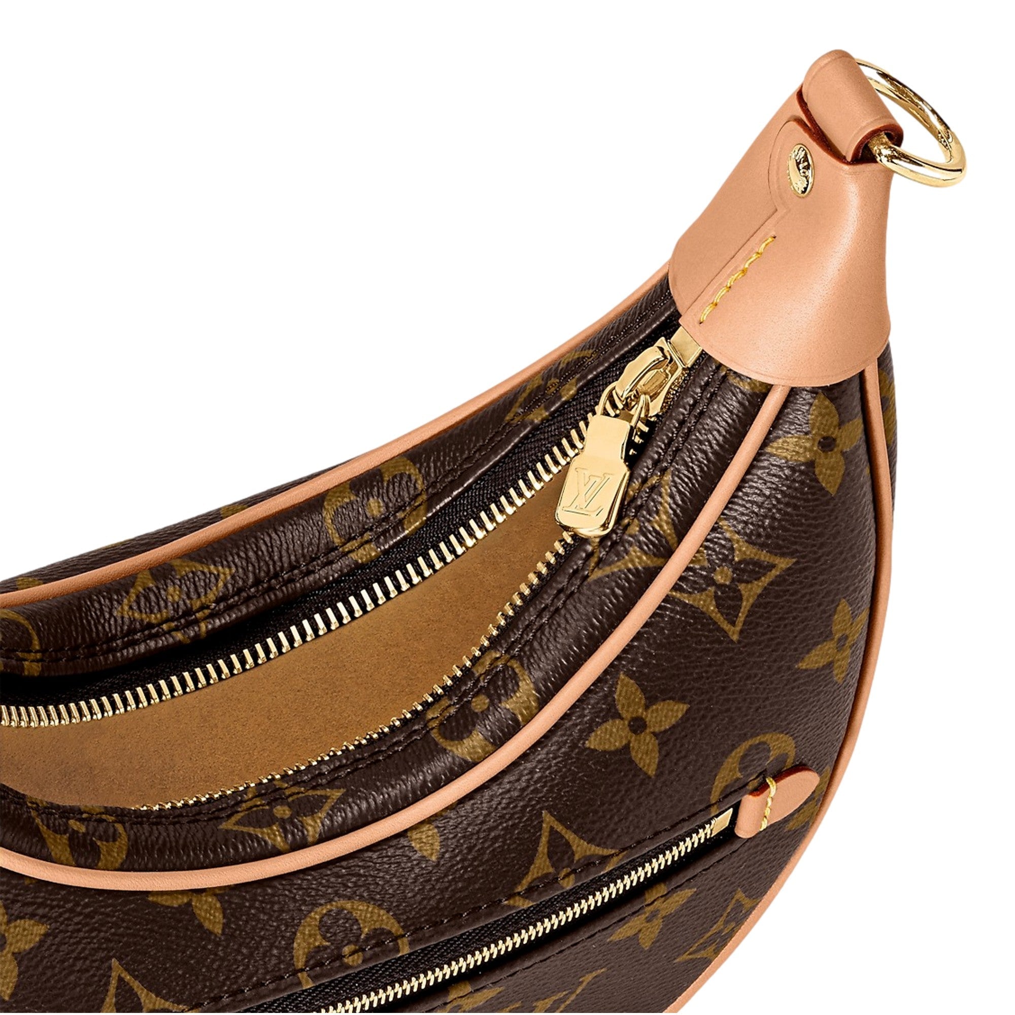 Louis Vuitton Loop Crescent Chain Crossbody Handbag Classic Monogram available at Queen Bee of Beverly Hills