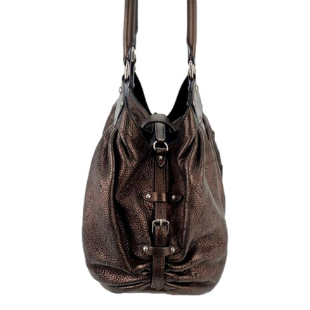 Louis Vuitton Mahina Hobo Handbag XL Leather Bronze available at Queen Bee of Beverly Hills