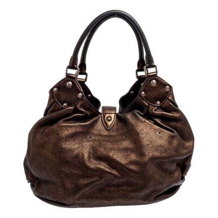 Louis Vuitton Mahina Hobo Handbag XL Leather Bronze available at Queen Bee of Beverly Hills