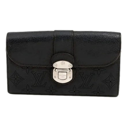 Louis Vuitton Mahina Portefeuille Iris Black Leather Wallet available at Queen Bee of Beverly Hills