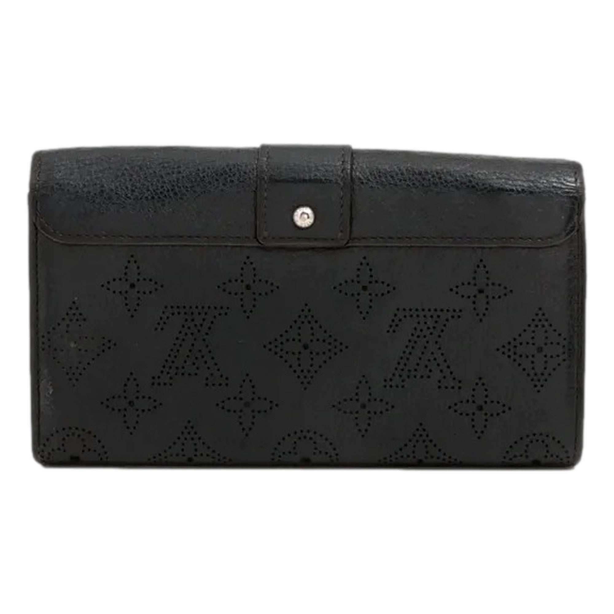 Louis Vuitton Mahina Portefeuille Iris Black Leather Wallet