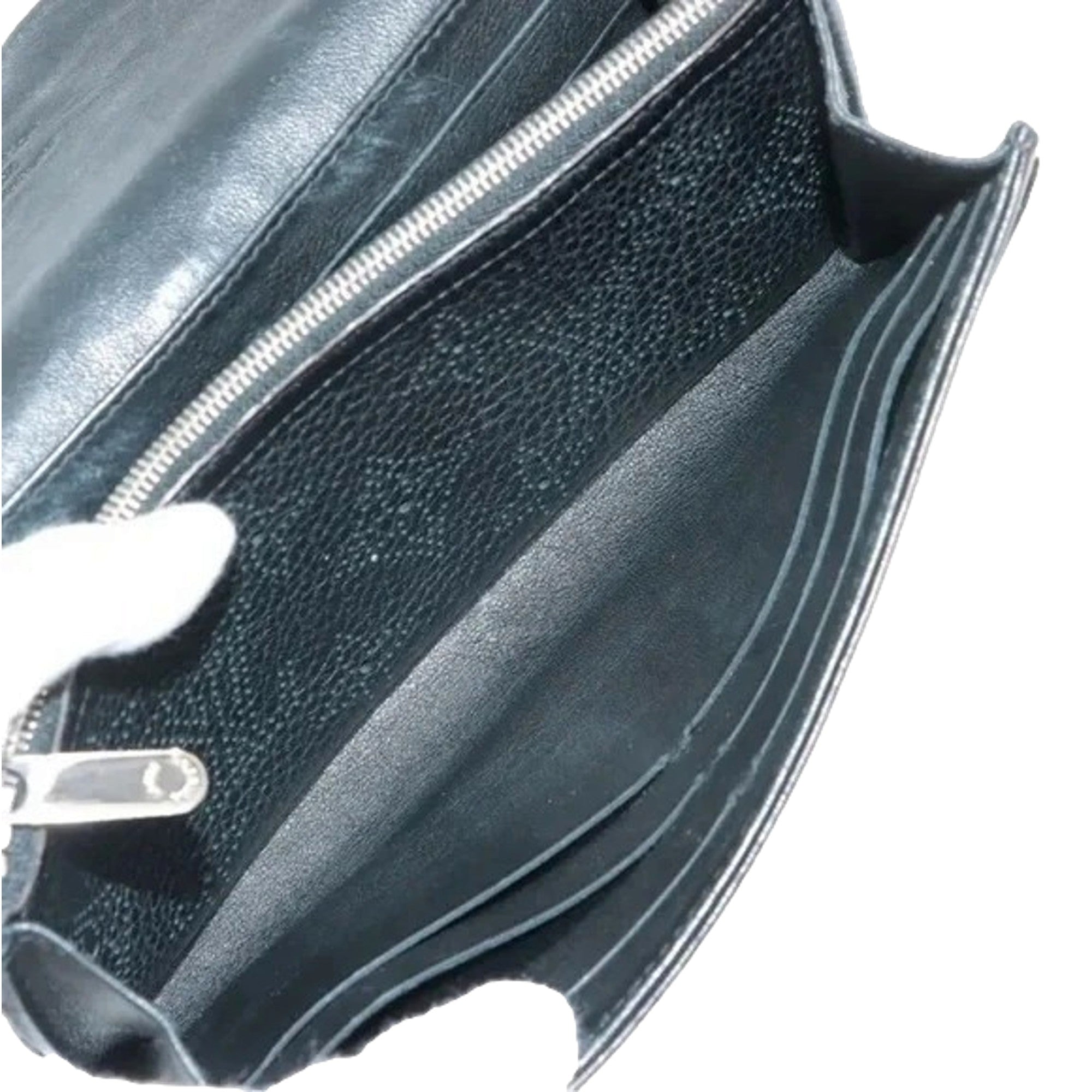 Louis Vuitton Mahina Portefeuille Iris Black Leather Wallet