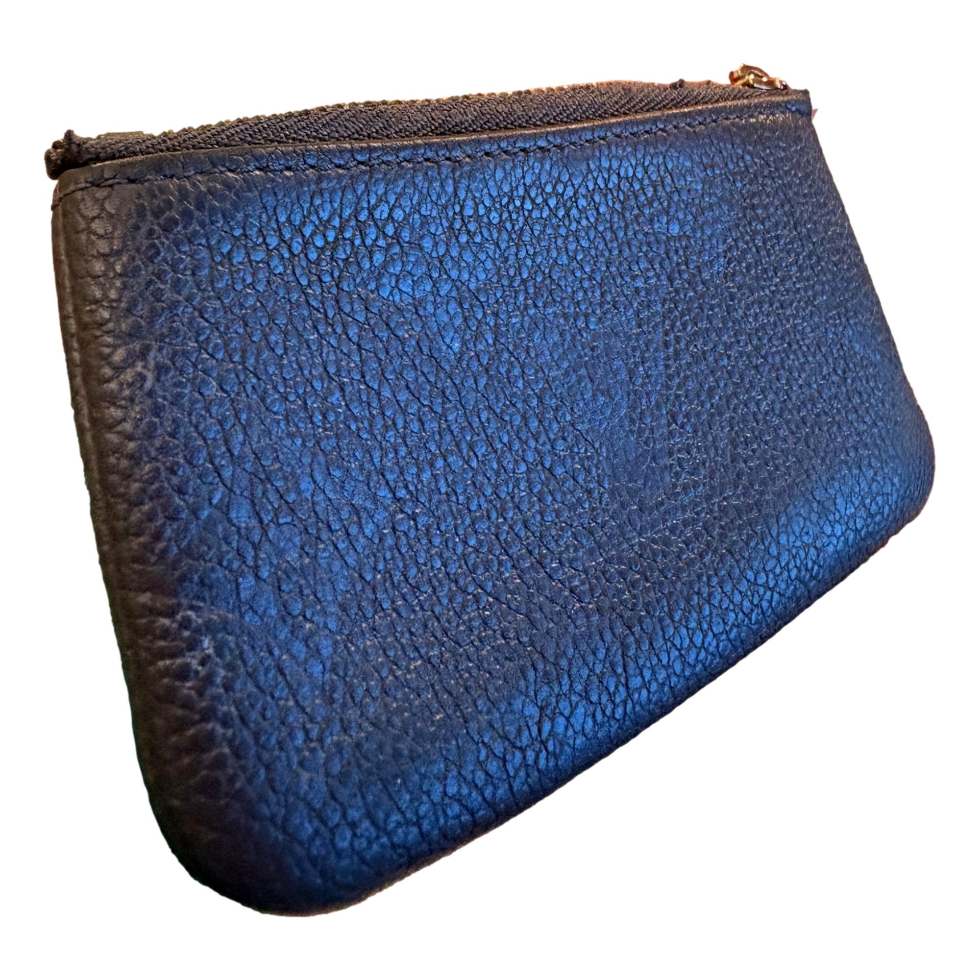 Louis Vuitton Metallic Empreinte Monogram Giant Key Pouch Navy Nacre available at Queen Bee of Beverly Hills
