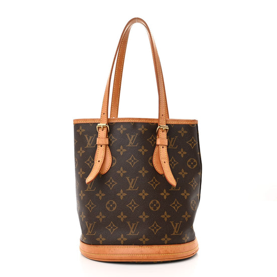 Louis Vuitton Monogram Canvas Petit Bucket Bag 23 available at Queen Bee of Beverly Hills