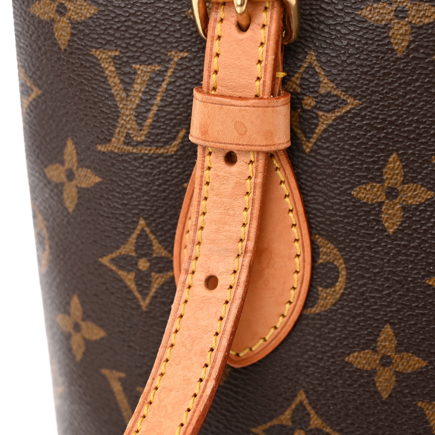 Louis Vuitton Monogram Canvas Petit Bucket Bag 23 available at Queen Bee of Beverly Hills