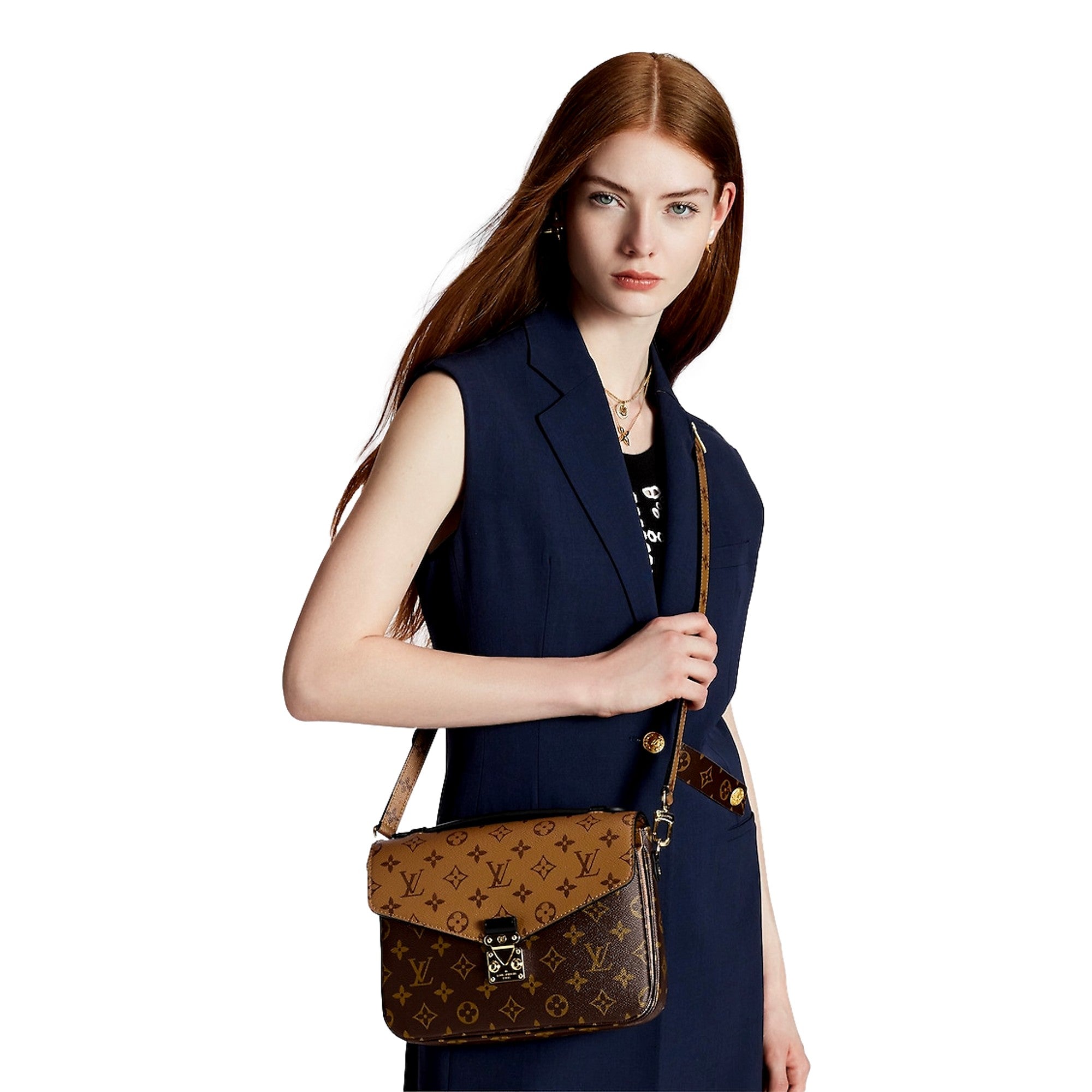 Louis Vuitton Monogram Reverse Pochette Métis available at Queen Bee of Beverly Hills