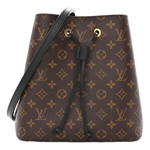 Louis Vuitton Neonoe MM Black Bucket Shoulder Bag at_Queen_Bee_of_Beverly_Hills