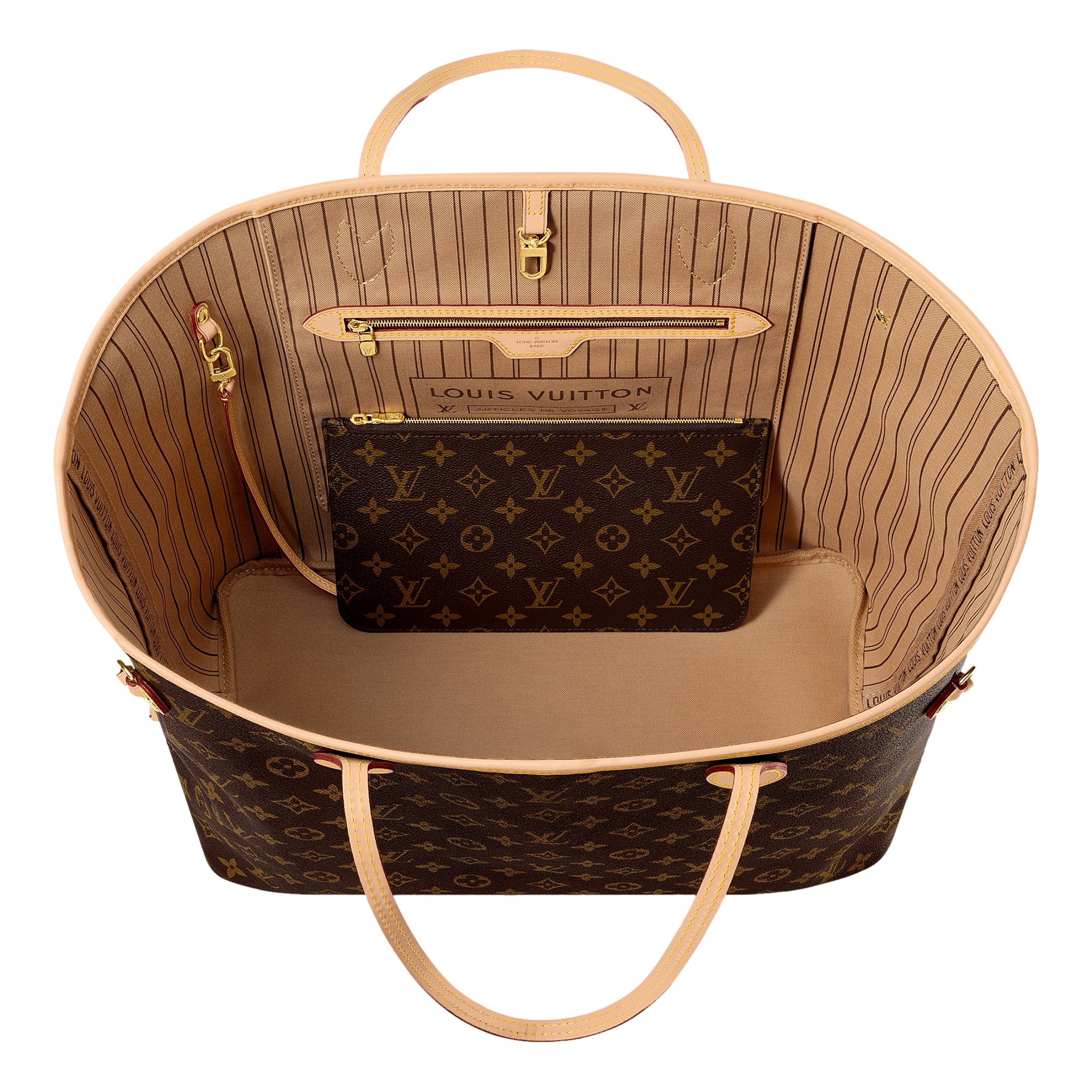 Louis Vuitton Neverfull GM Monogram Canvas Tote Bag with Detachable Pouch