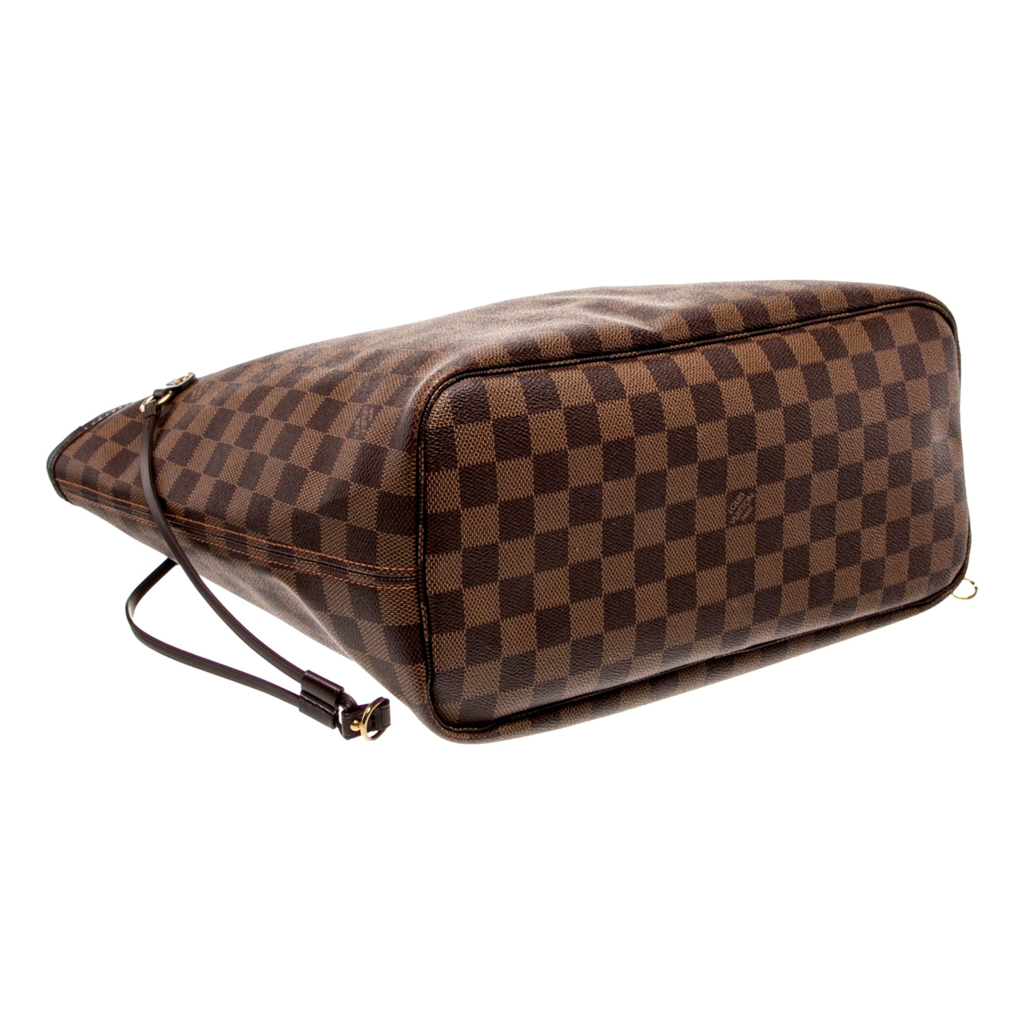 Louis Vuitton Neverfull MM Damier Ebene Tote Bag with Pouch - available at Queen Bee of Beverly Hills.