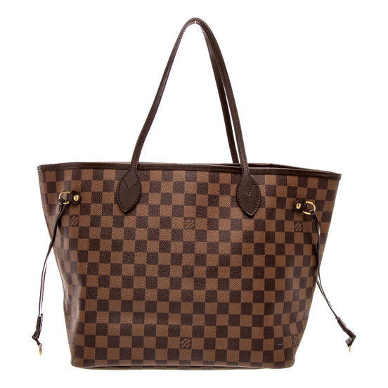 Louis Vuitton Neverfull MM Damier Ebene Tote Bag with Pouch - available at Queen Bee of Beverly Hills.
