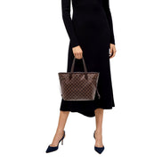 Louis Vuitton Neverfull MM Damier Ebene Tote Bag with Pouch - available at Queen Bee of Beverly Hills.