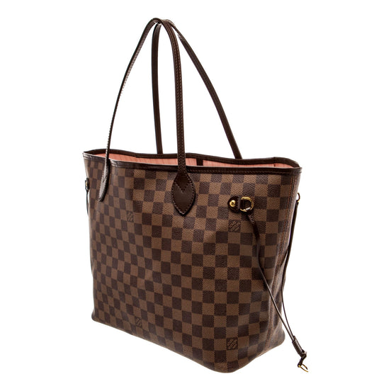 Louis Vuitton Neverfull MM Damier Ebene Tote Bag with Pouch - available at Queen Bee of Beverly Hills.