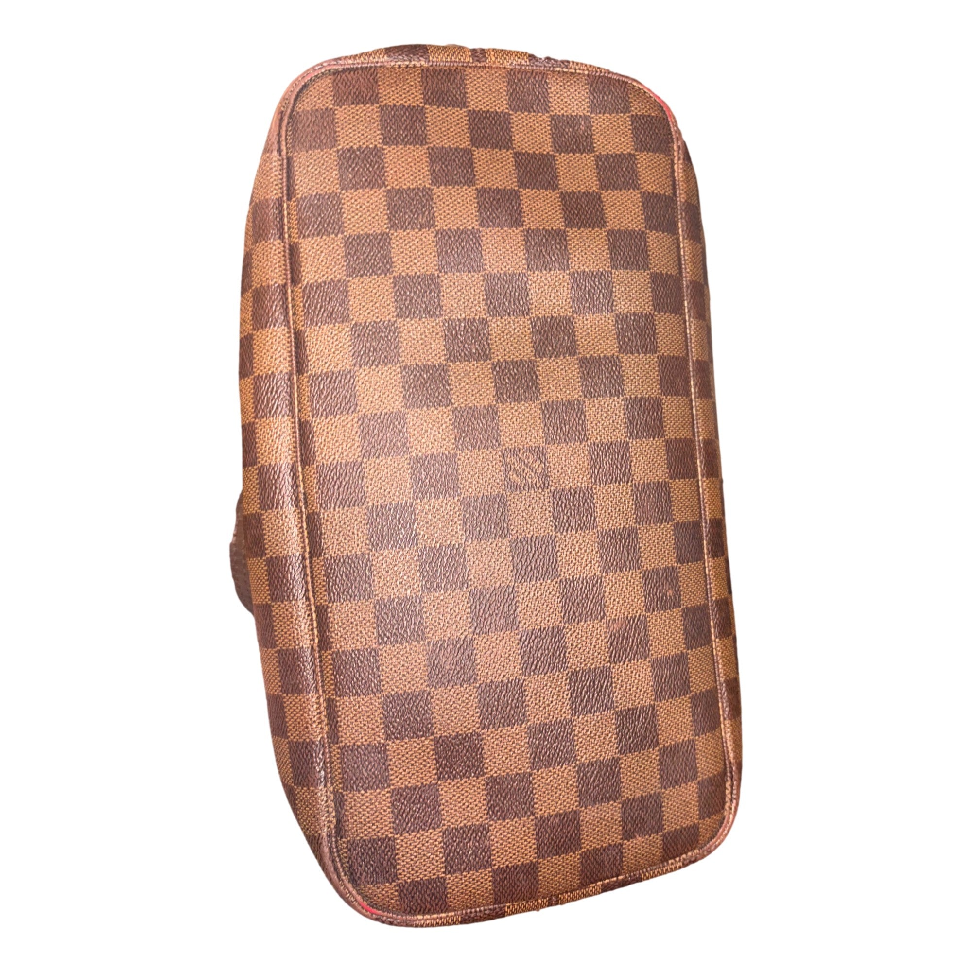 Louis Vuitton Neverfull MM Damier Ebene Coated Canvas Cherry Tote Bag available at Queen Bee of Beverly Hills