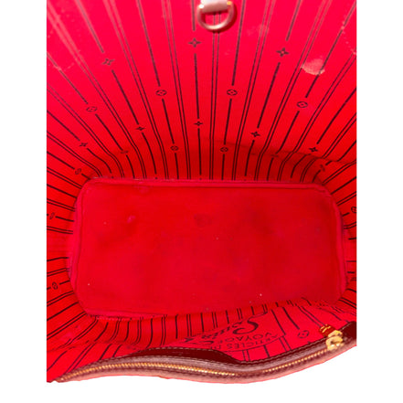 Louis Vuitton Neverfull MM Damier Ebene Coated Canvas Cherry Tote Bag available at Queen Bee of Beverly Hills