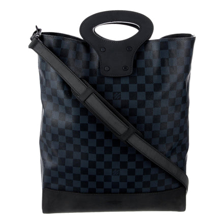 Louis Vuitton North South Tote Handbag Damier Cobalt Black and Navy available at Queen Bee of Beverly Hills