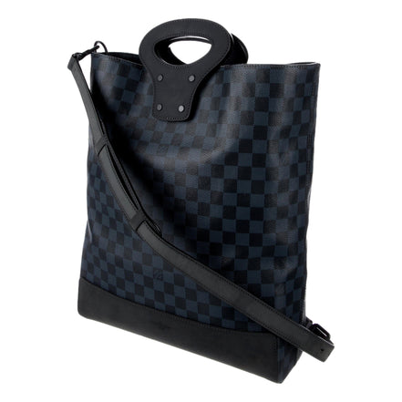 Louis Vuitton North South Tote Handbag Damier Cobalt Black and Navy available at Queen Bee of Beverly Hills
