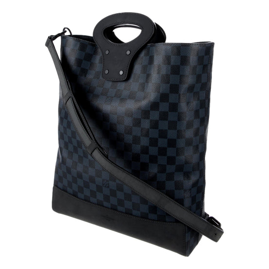 Louis Vuitton North South Tote Handbag Damier Cobalt Black and Navy available at Queen Bee of Beverly Hills