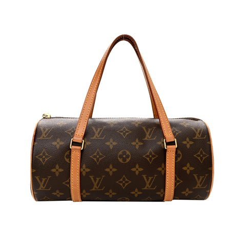 Louis Vuitton Papillon 26 Brown Monogram Canvas Top Handle Bag at_Queen_Bee_of_Beverly_Hills