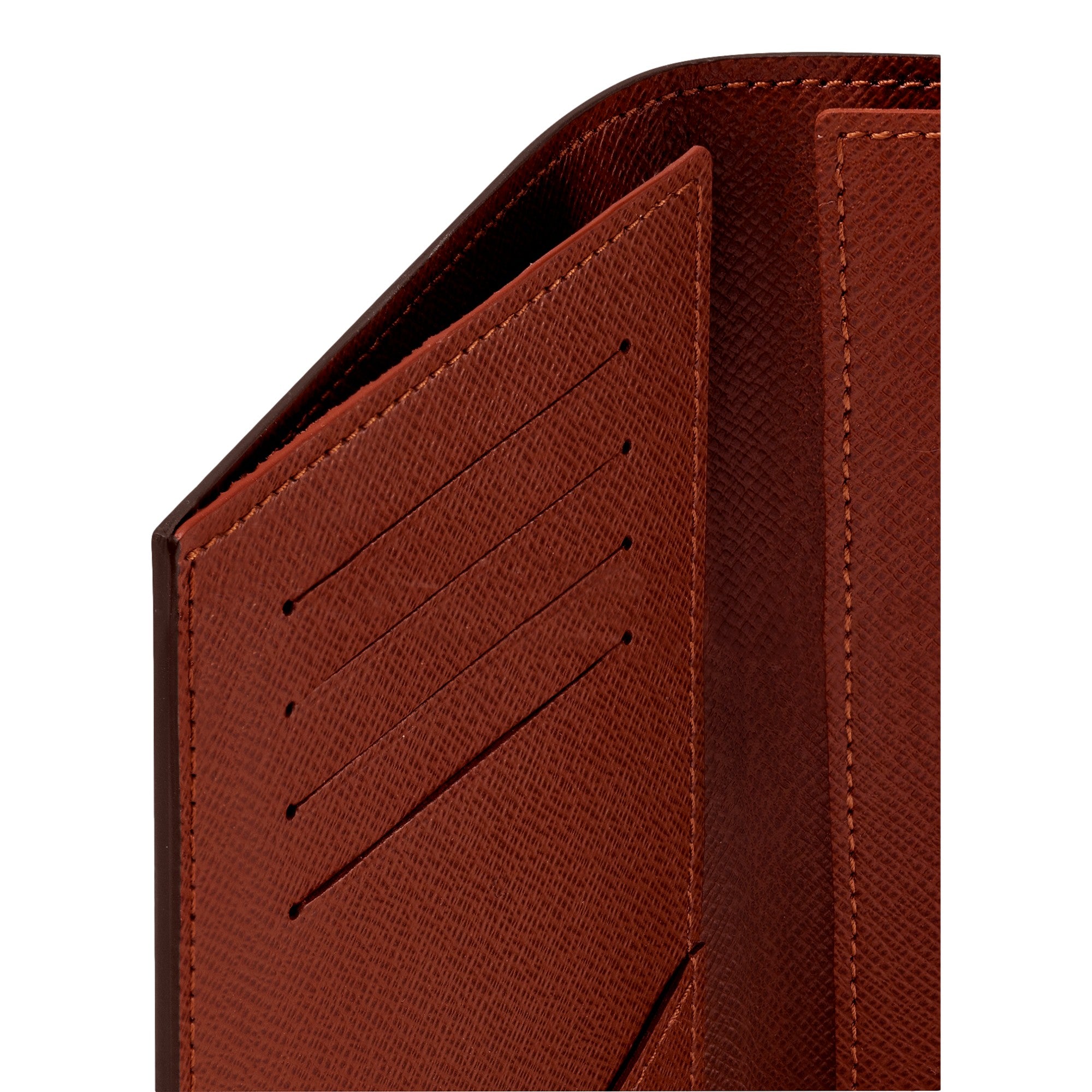 Louis Vuitton Monogram Canvas Cowhide Leather Passport Cover in Classic Brown