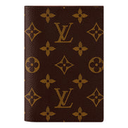 Louis Vuitton Monogram Canvas Cowhide Leather Passport Cover in Classic Brown
