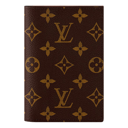 Louis Vuitton Monogram Canvas Cowhide Leather Passport Cover in Classic Brown