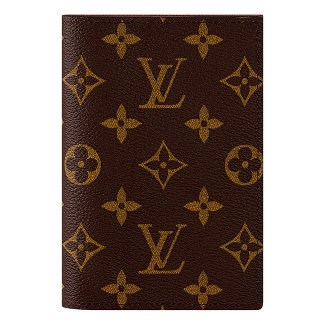 Louis Vuitton Monogram Canvas Cowhide Leather Passport Cover in Classic Brown