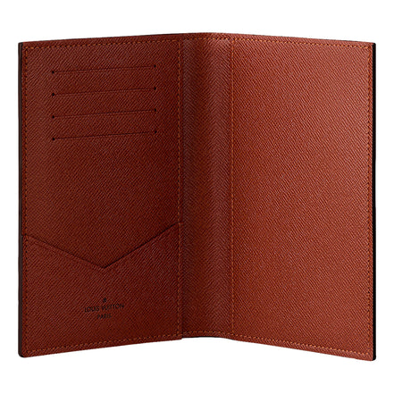 Louis Vuitton Monogram Canvas Cowhide Leather Passport Cover in Classic Brown