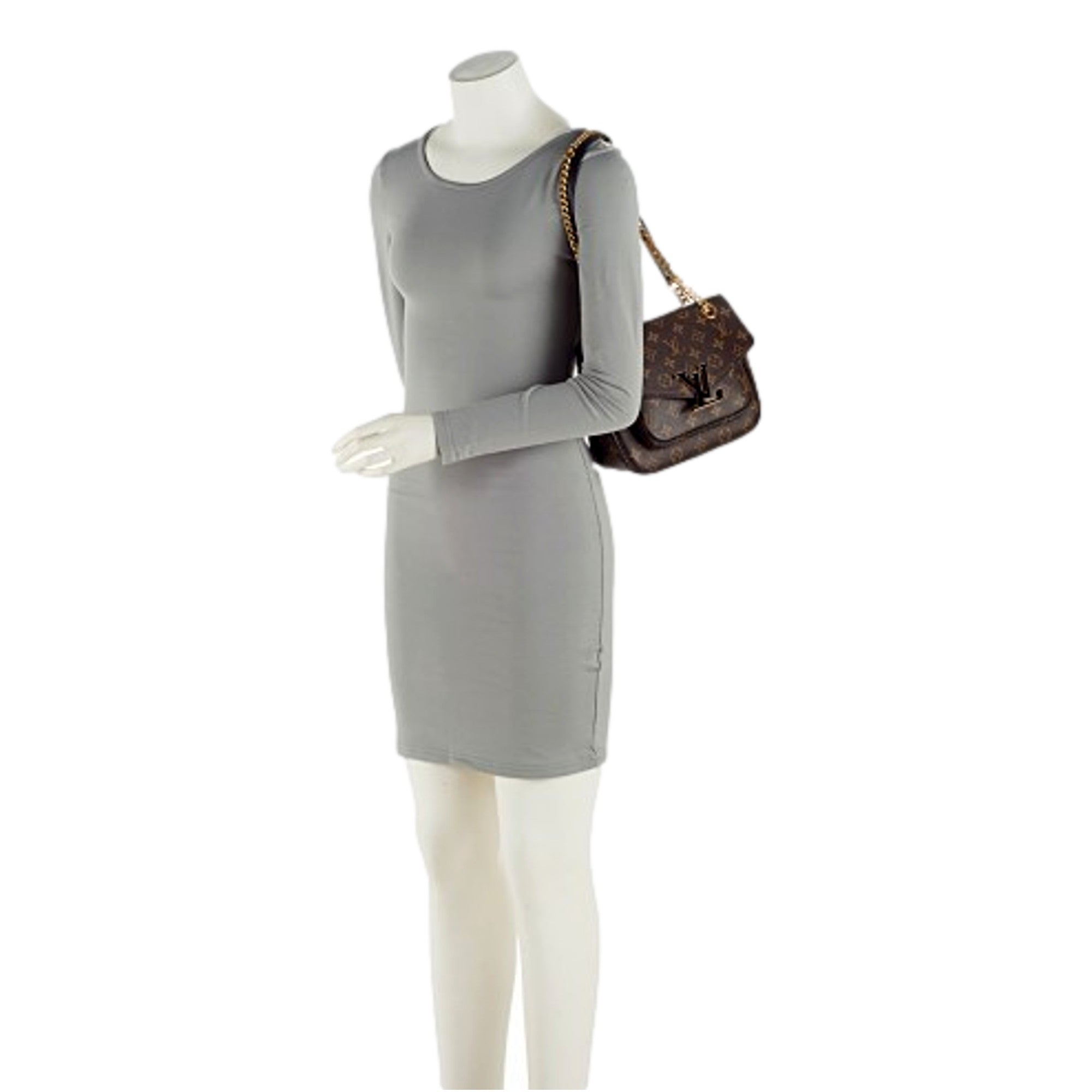 Louis Vuitton Passy Monogram Canvas Shoulder Bag - available at Queen Bee of Beverly Hills. 