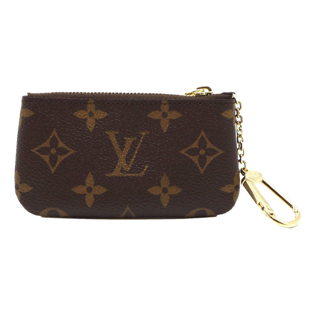 Louis Vuitton Pochette Brown Monogram Key Pouch Coin Case Wallet