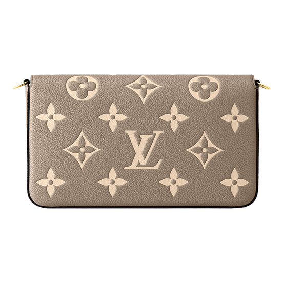 Louis Vuitton Pochette Felicie Monogram Empreinte Leather in Gray