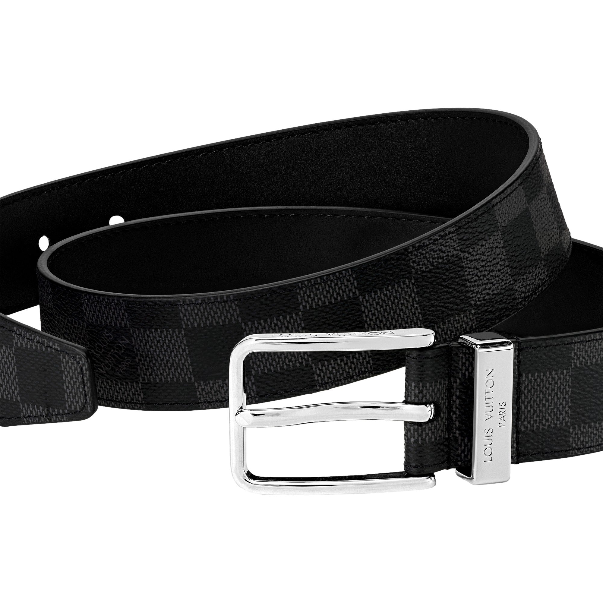 Louis Vuitton Pont Neuf 35mm Belt Damier Graphite Canvas 95